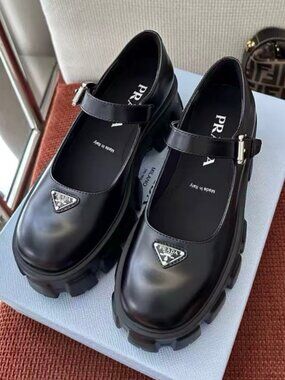 Prada Black Platform Mary Janes